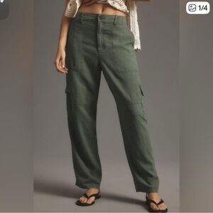 Pilcro Olive Utility Trousers